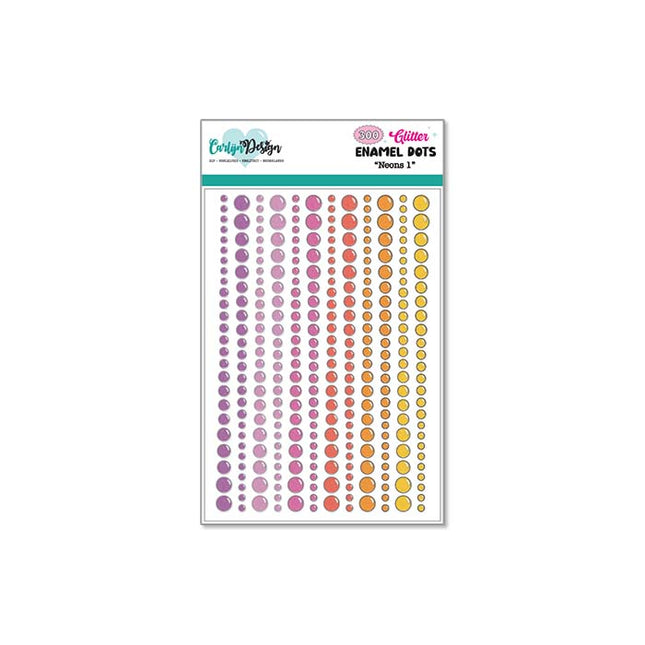 Glitter enamel dots Neons 1 CDED-0019