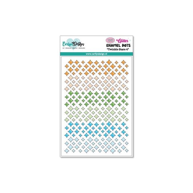 Glitter enamel dots Twinkle stars 4 CDED-0018