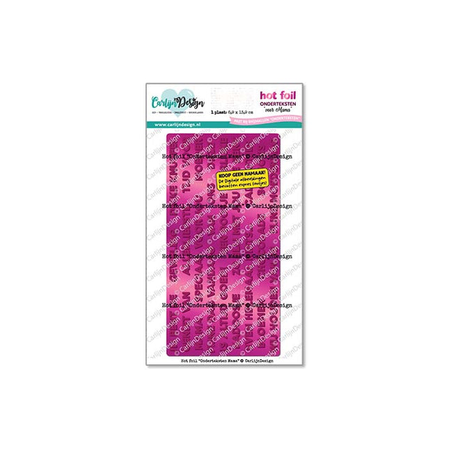 Onderteksten Mama hot foil CDHF-0089