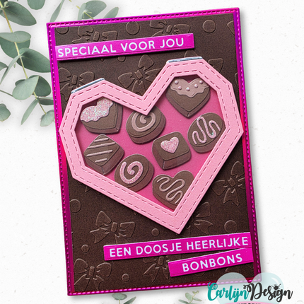 Heart bonbon box snijmallen CDSN-0362