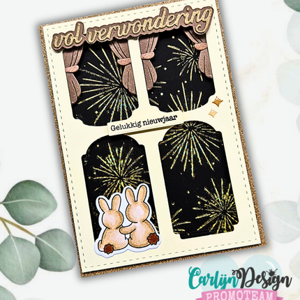 A6 Festive Fireworks hot foil CDHF-0095