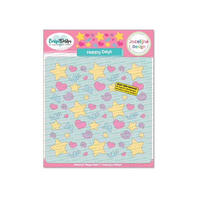 Happy Days stencils CDJD-0079