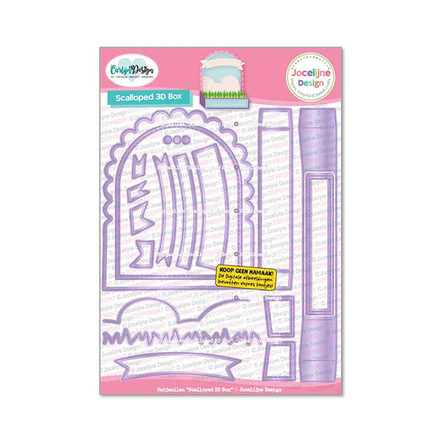 Scalloped 3D box snijmallen CDJD-0092