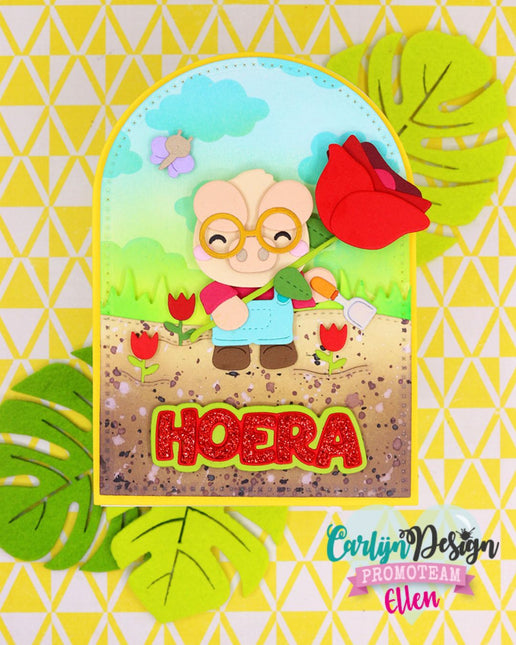 Outline Verjaardagswensen Snijmallen CDSN-0359