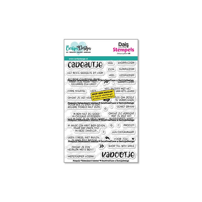 Cadeaukaart teksten Stempels CDST-0170