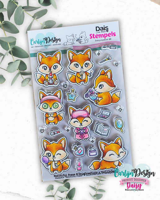 Beautiful foxes Stempels CDST-0171
