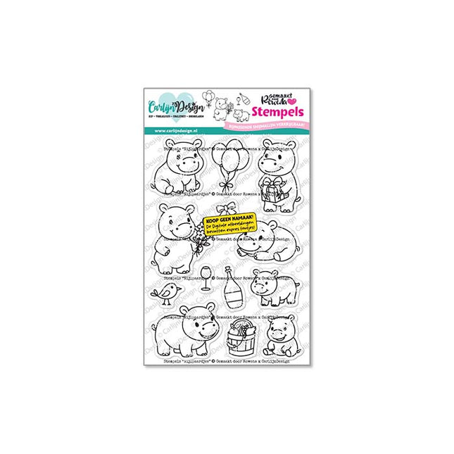 Nijlpaardjes stempels CDST-0173