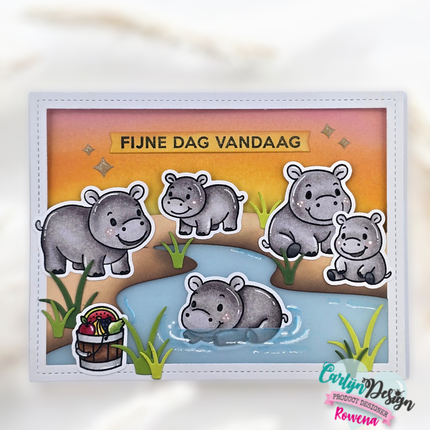 Nijlpaardjes stempels CDST-0173