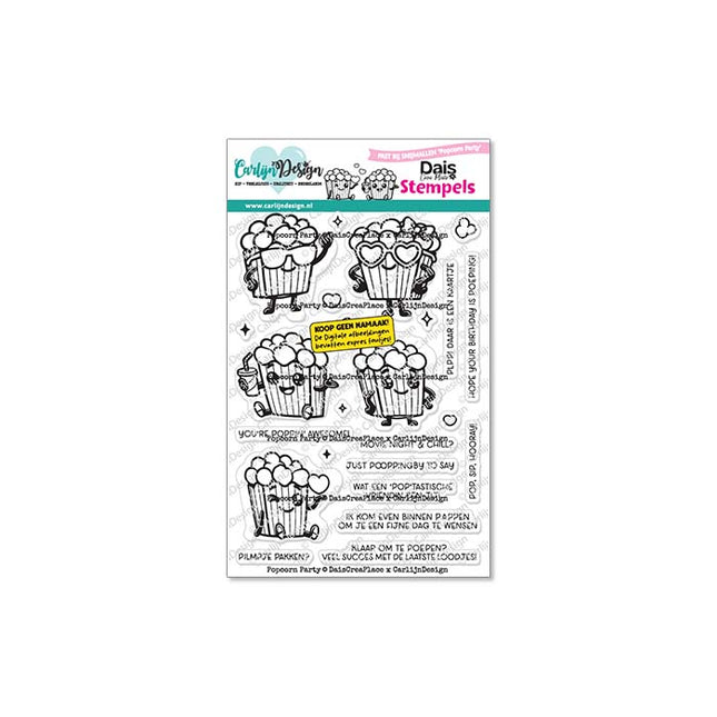Popcorn Party stempels CDST-0181