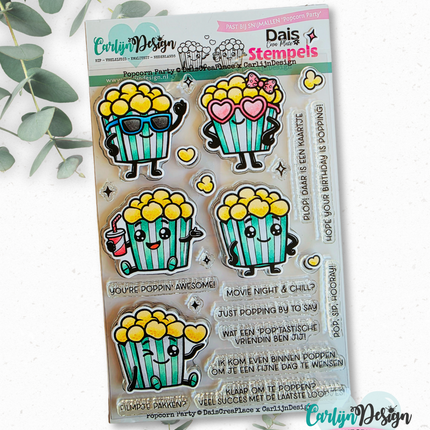 Popcorn Party stempels CDST-0181