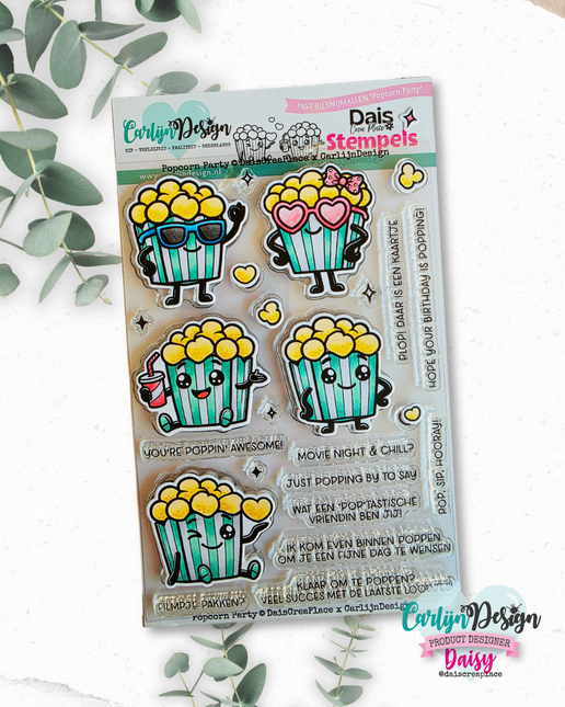 Popcorn Party stempels CDST-0181