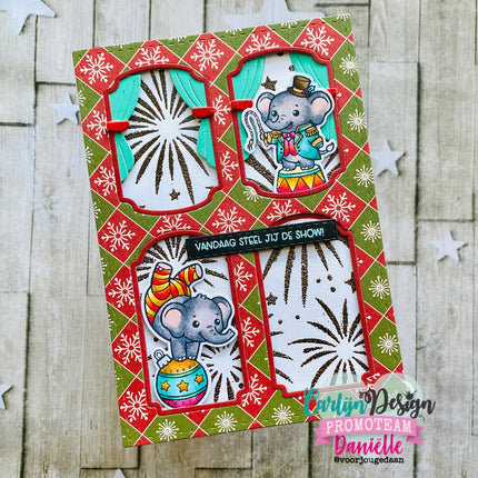 Bundel Stempels & Snijmallen Circus Olifanten CDBD-0001