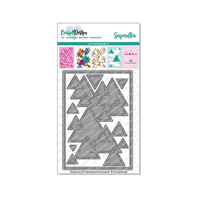 CarlijnDesign A6 Achtergrond driehoeken snijmallen CDSN-0146
