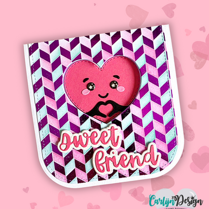 CarlijnDesign A6 Chevron hot foil CDHF-0085