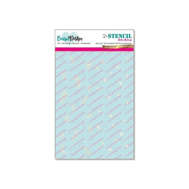 CarlijnDesign A6 Confetti stencil CDSC-0024