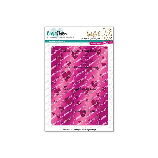 CarlijnDesign A6 Hartjes hot foil CDHF-0044