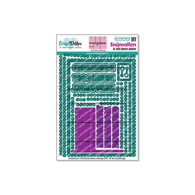 CarlijnDesign A6 Rechthoeken Postage DIY Snijmallen CDSN-0334