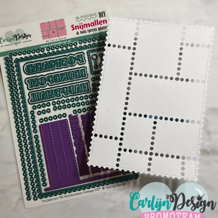 CarlijnDesign A6 Rechthoeken Postage DIY Snijmallen CDSN-0334