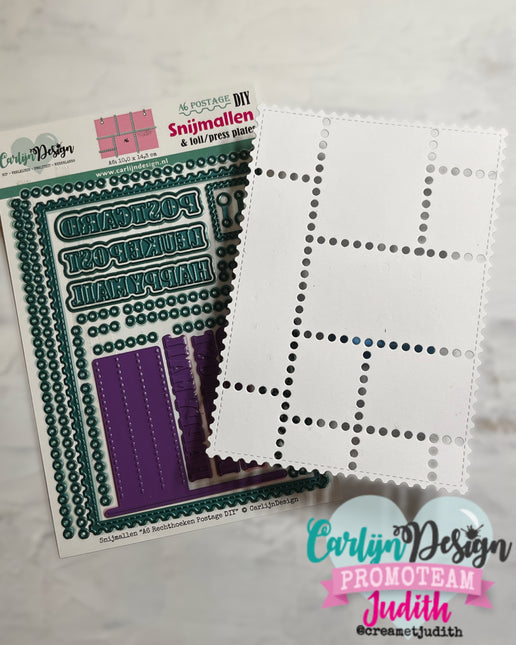 CarlijnDesign A6 Rechthoeken Postage DIY Snijmallen CDSN-0334