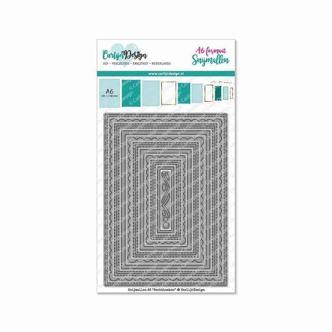 CarlijnDesign A6 Rechthoeken snijmallen CDSN-0103