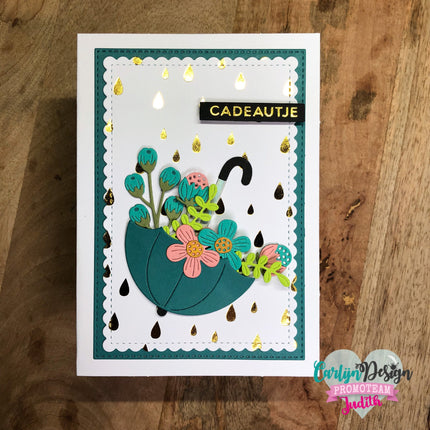 CarlijnDesign A6 Regendruppels hot foil CDHF-0032