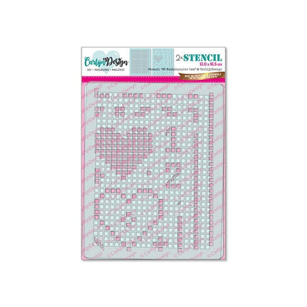 CarlijnDesign A6 Ruitjespapier 5 mm stencil CDSC-0026