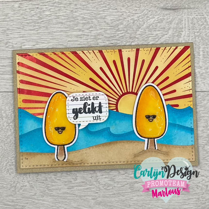 CarlijnDesign A6 Sunburst hot foil CDHF-0019