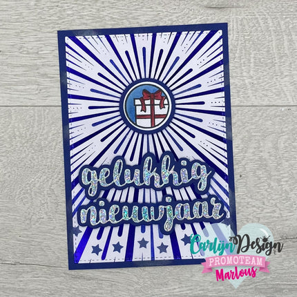 CarlijnDesign A6 Sunburst hot foil CDHF-0019