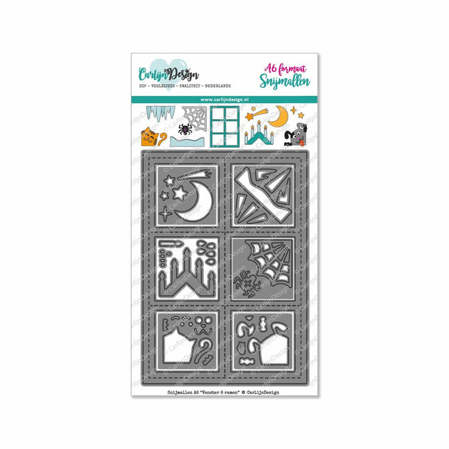 CarlijnDesign A6 Venster 6 ramen snijmallen CDSN-0036