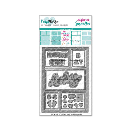 CarlijnDesign A6 Venster baby snijmallen CDSN-0149