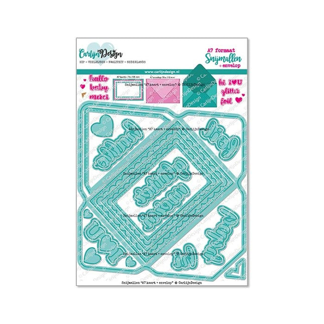 CarlijnDesign A7 kaart + envelop snijmallen CDSN-0208