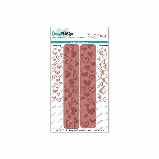 CarlijnDesign Achtergrond Hartjes hot foil CDHF-0006
