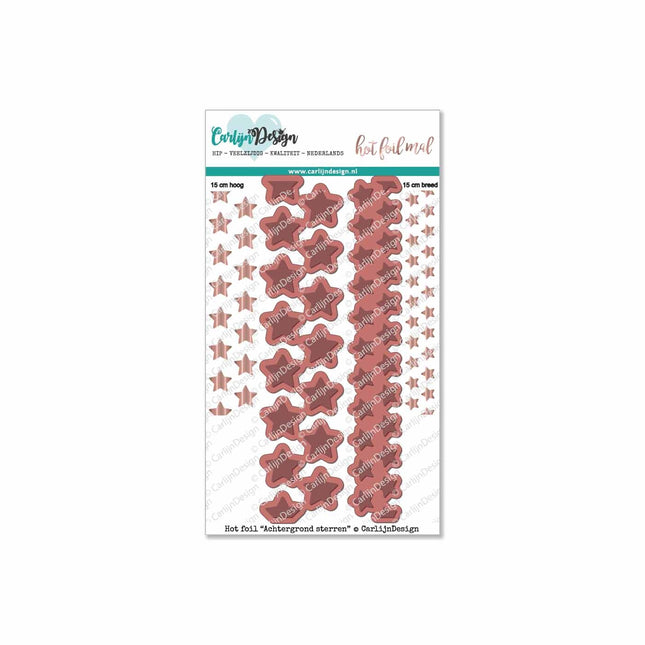 CarlijnDesign Achtergrond Sterren hot foil mal CDHF-0004
