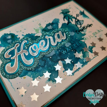 CarlijnDesign Achtergrond Sterren hot foil mal CDHF-0004