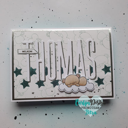 CarlijnDesign Achtergrond Sterren hot foil mal CDHF-0004