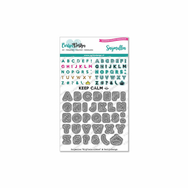CarlijnDesign Alfabet Blijf kalm snijmallen CDSN-0106A