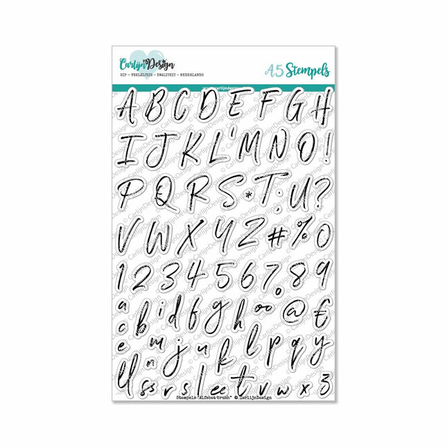 CarlijnDesign Alfabet brush stempels CDST-0051