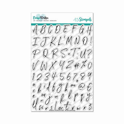 CarlijnDesign Alfabet brush stempels CDST-0051