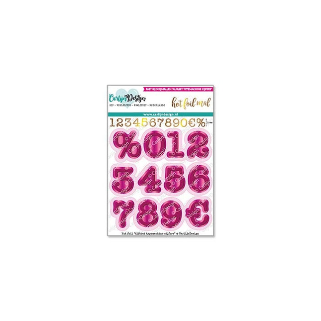 CarlijnDesign Alfabet typemachine cijfers hot foil CDHF-0030