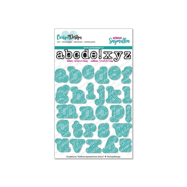 CarlijnDesign Alfabet typemachine klein snijmallen CDSN-0170