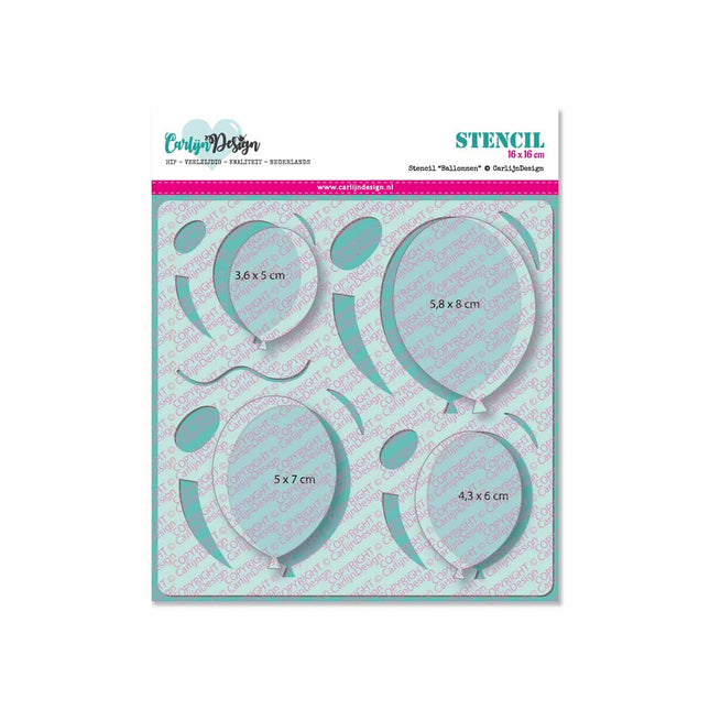 CarlijnDesign Ballonnen stencil CDSC-0002
