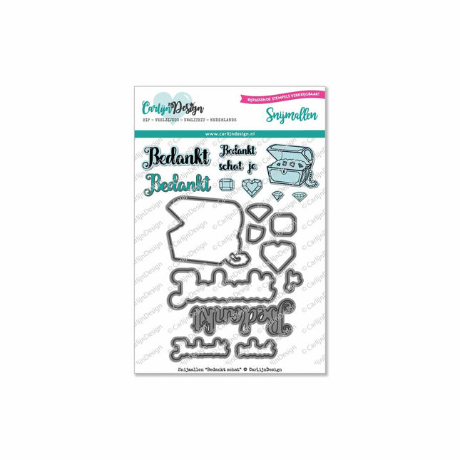 CarlijnDesign Bedankt schat snijmallen CDSN-0003