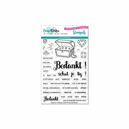 CarlijnDesign Bedankt schat stempels CDST-0003