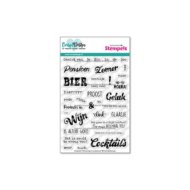 CarlijnDesign Bier, wijn & cocktails Stempels CDST-0148