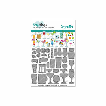 CarlijnDesign Bier, wijn en cocktails snijmallen CDSN-0046