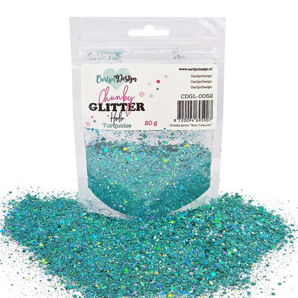 CarlijnDesign CDGL-0052 Chunky glitter Holo Turquoise