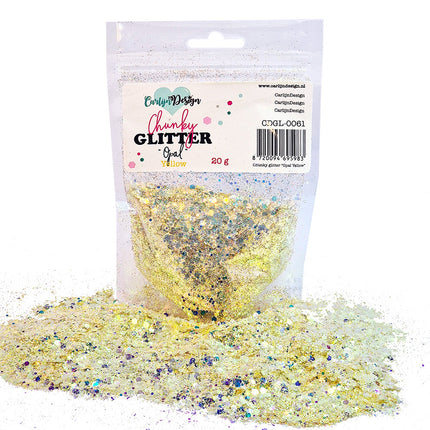 CarlijnDesign CDGL-0061 Chunky glitter Opal Yellow