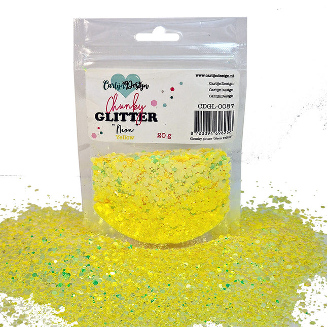 CarlijnDesign CDGL-0087 Chunky glitter Neon Yellow