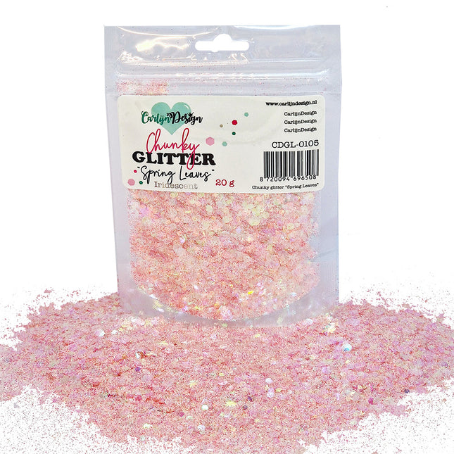 CarlijnDesign CDGL-0105 Chunky glitter Spring Leaves Iridescent