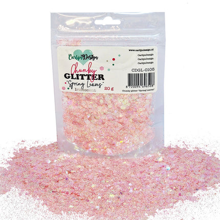 CarlijnDesign CDGL-0105 Chunky glitter Spring Leaves Iridescent